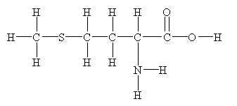 Structure of methionine. [str5met.jpg]