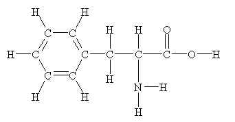 Structure of phenylalanine. [str5phe.jpg]