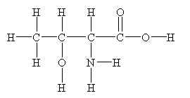 Structure of threonine. [str5thr.jpg]